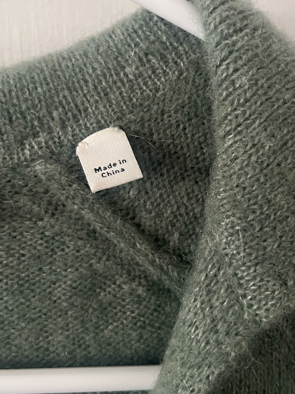 Vince Brushed Polo Alpaca Sweater Sage Green Polo V-Neck XS - Picture 7 of 14